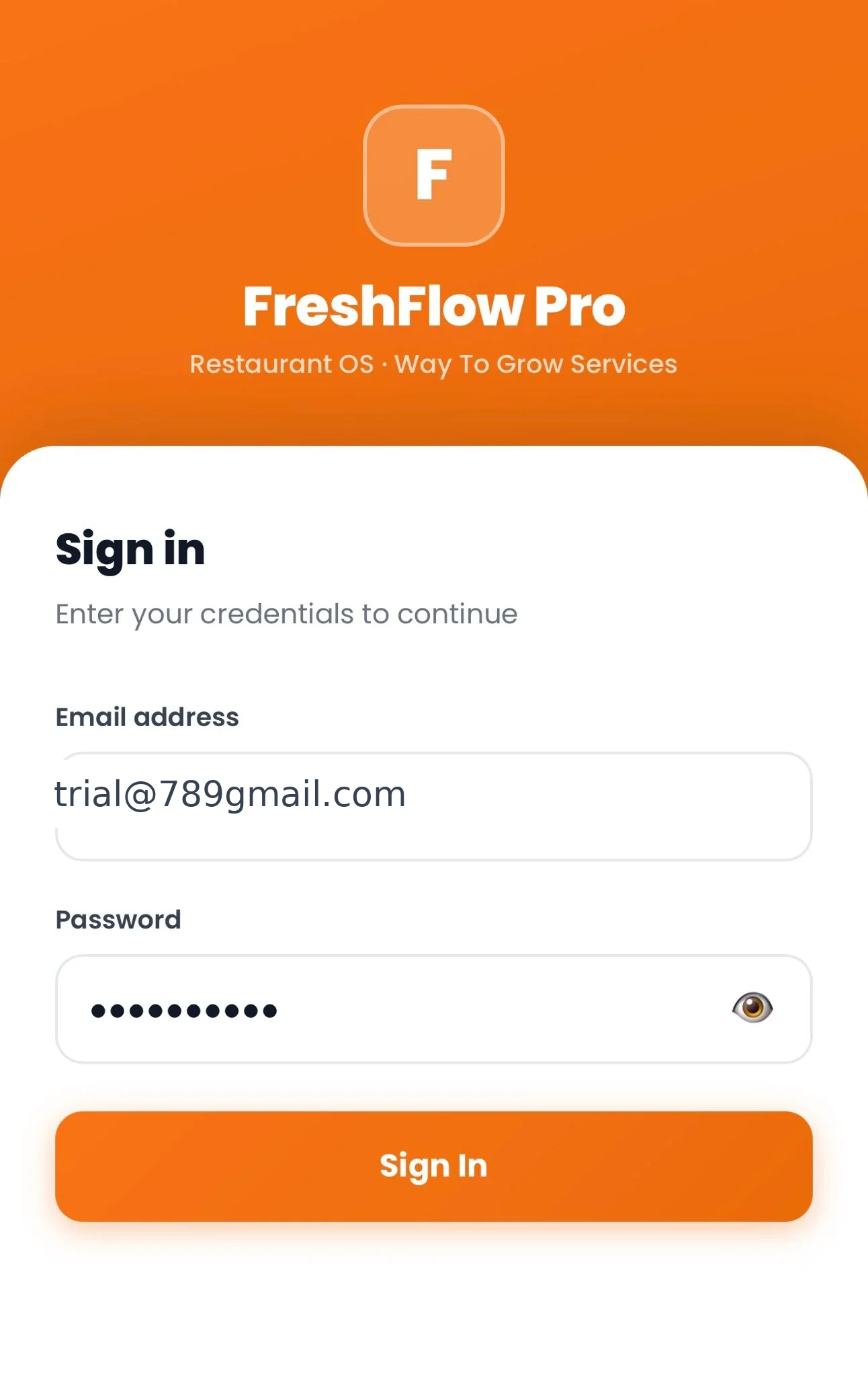 FreshFlow Pro app on mobile